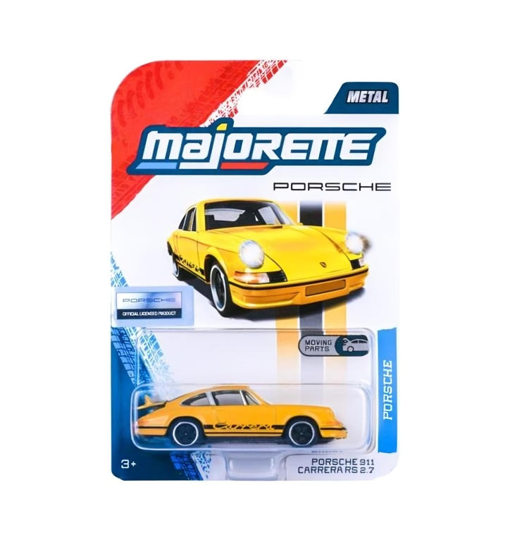 Majorette Porsche Premium Car Scale 1:64 - Porsche 911 Carrera RS 2.7 - Yellow