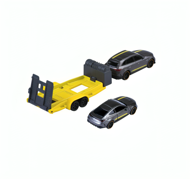 Majorette Mercedes-AMG  Deluxe Trailer Scale 1:64 - Mercedes-AMG [GLC 63 S + CLE 53]