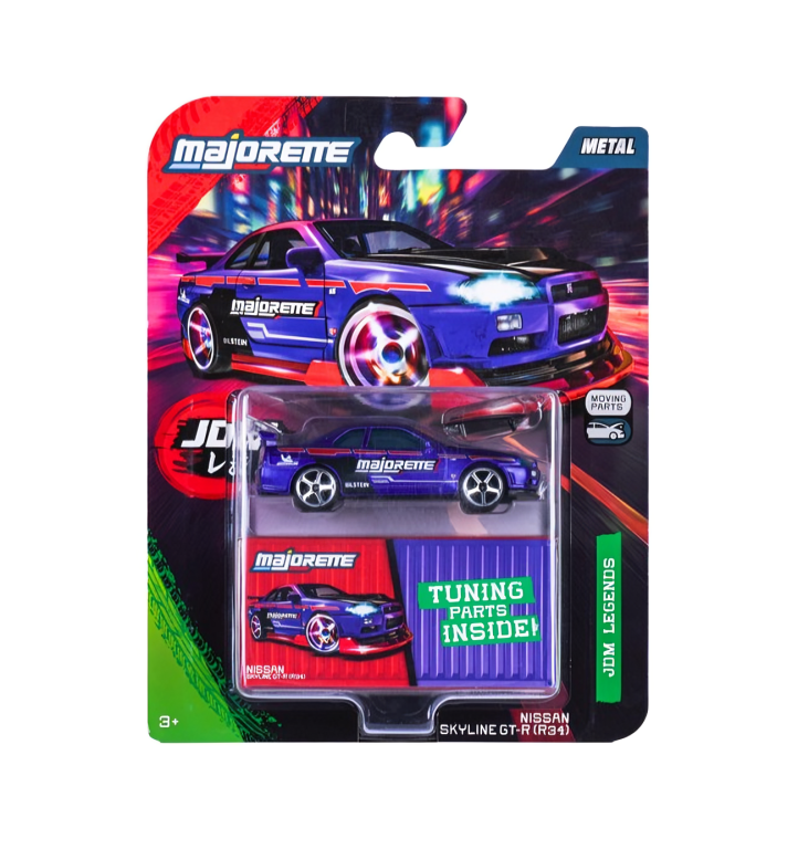Majorette JDM Legends Deluxe Scale 1:64 - Nissan Skyline GT-R (R34)