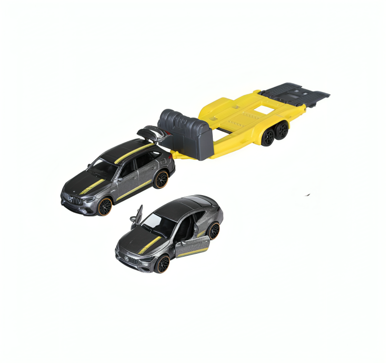 Majorette Mercedes-AMG  Deluxe Trailer Scale 1:64 - Mercedes-AMG [GLC 63 S + CLE 53]