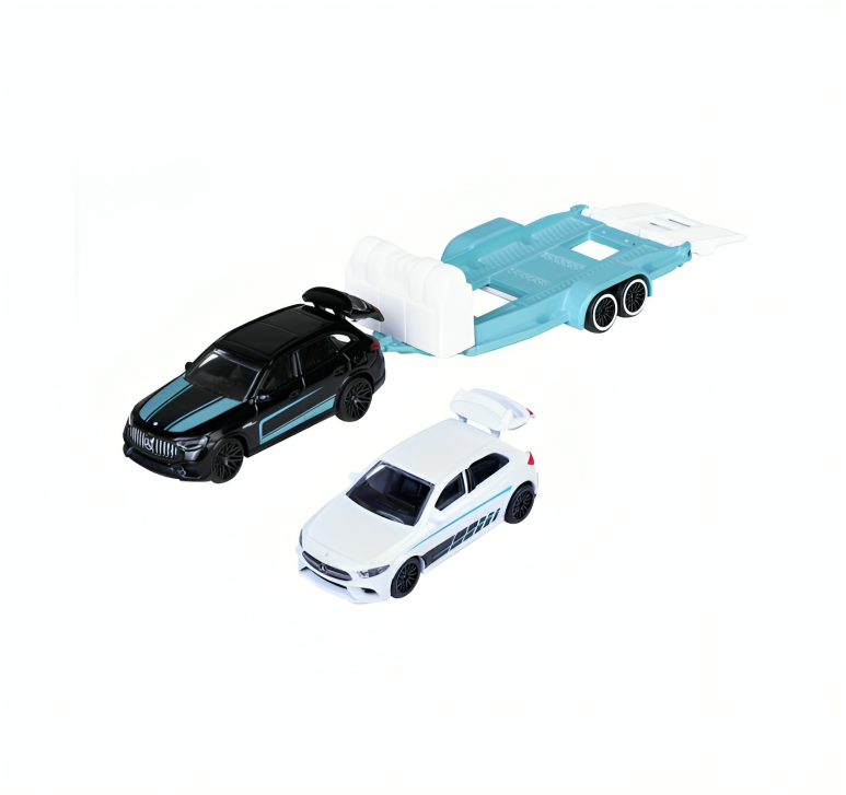 Majorette Mercedes-AMG  Deluxe Trailer Scale 1:64 - Mercedes-AMG [GLC 63 S + A 35]