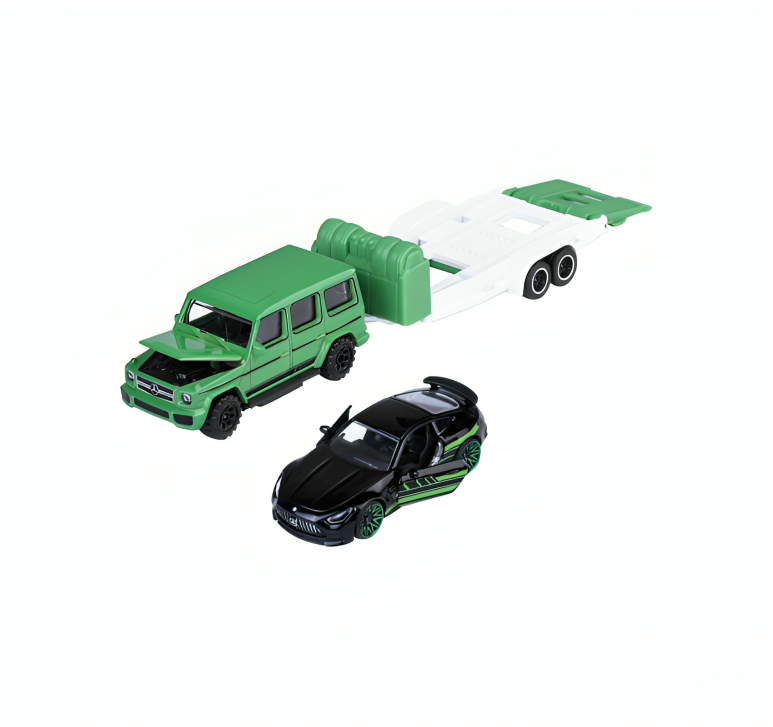 Majorette Mercedes-AMG  Deluxe Trailer Scale 1:64 - Mercedes-AMG [G 63 + GT 63]