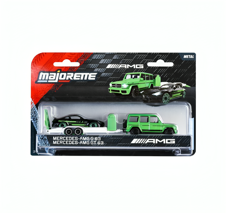 Majorette Mercedes-AMG  Deluxe Trailer Scale 1:64 - Mercedes-AMG [G 63 + GT 63]