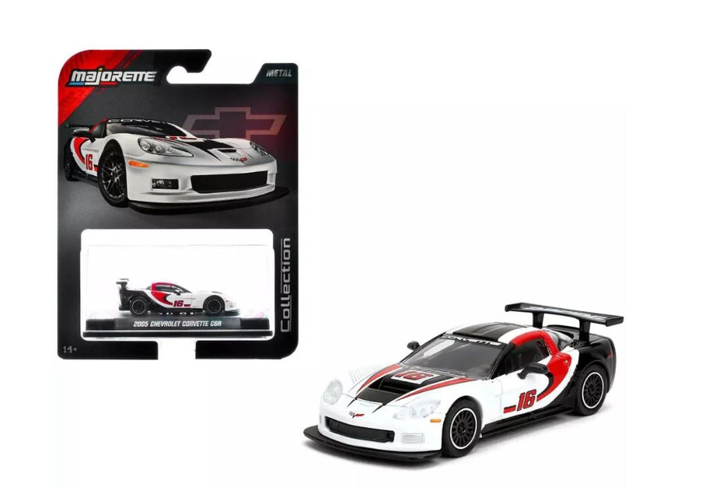 Majorette Diecast Collection Scale 1:64 - 2005 Chevrolet Corvette C6R - White