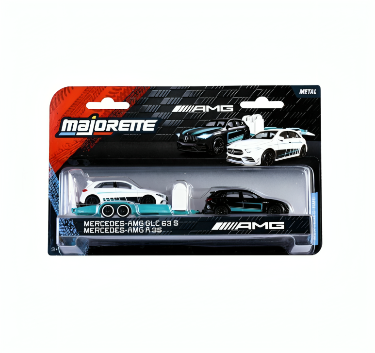 Majorette Mercedes-AMG  Deluxe Trailer Scale 1:64 - Mercedes-AMG [GLC 63 S + A 35]