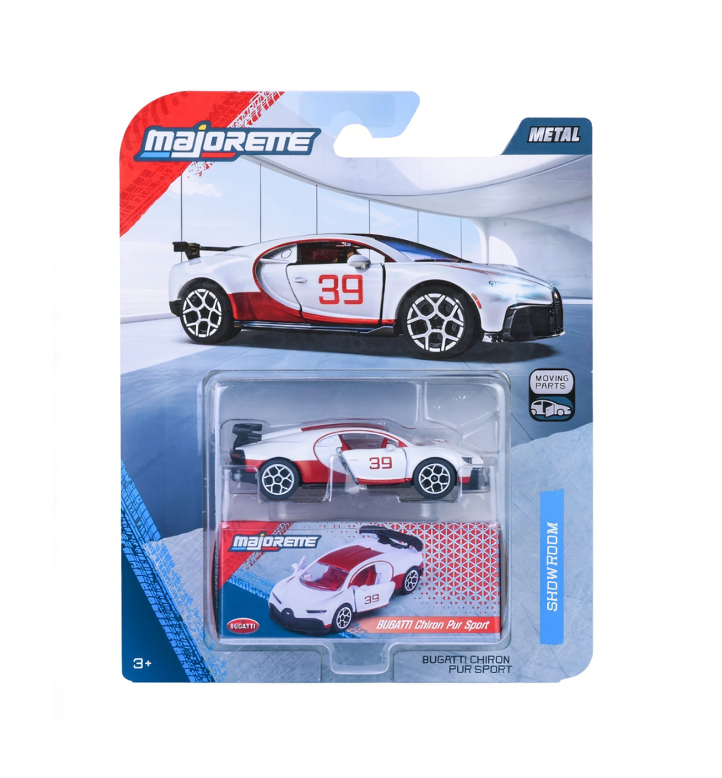 Majorette Showroom Deluxe Car Scale 1:64 - Bugatti Chiron Pur Sport
