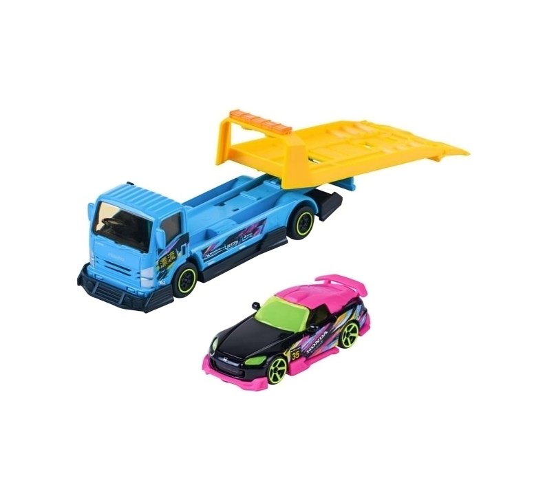 Majorette JDM Legends Tuning Transporter Scale 1:64 - Isuzu NPR + Honda S2000