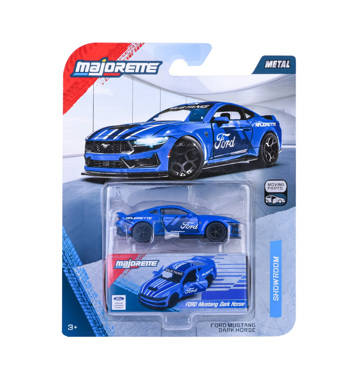Majorette Showroom Deluxe Car Scale 1:64 - Ford Mustang Dark Horse