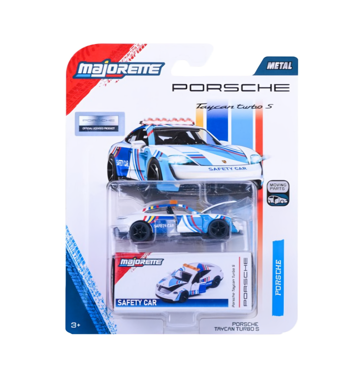Majorette Porsche Deluxe Scale 1:64 - Porsche Taycan Turbo S - Safety car
