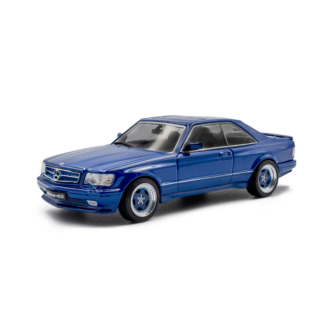 SOLIDO Scale 1:43 -Mercedes-Benz 560 Sec AMG Widebody Linarite Blue Pearl 1990