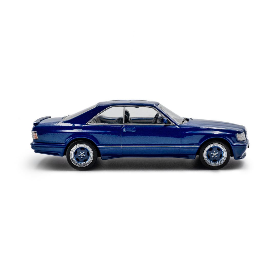 SOLIDO Scale 1:43 -Mercedes-Benz 560 Sec AMG Widebody Linarite Blue Pearl 1990