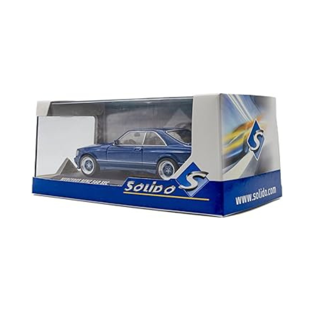 SOLIDO Scale 1:43 -Mercedes-Benz 560 Sec AMG Widebody Linarite Blue Pearl 1990