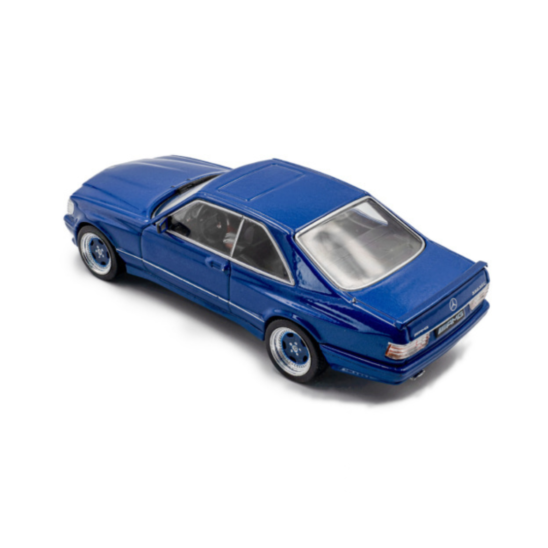 SOLIDO Scale 1:43 -Mercedes-Benz 560 Sec AMG Widebody Linarite Blue Pearl 1990