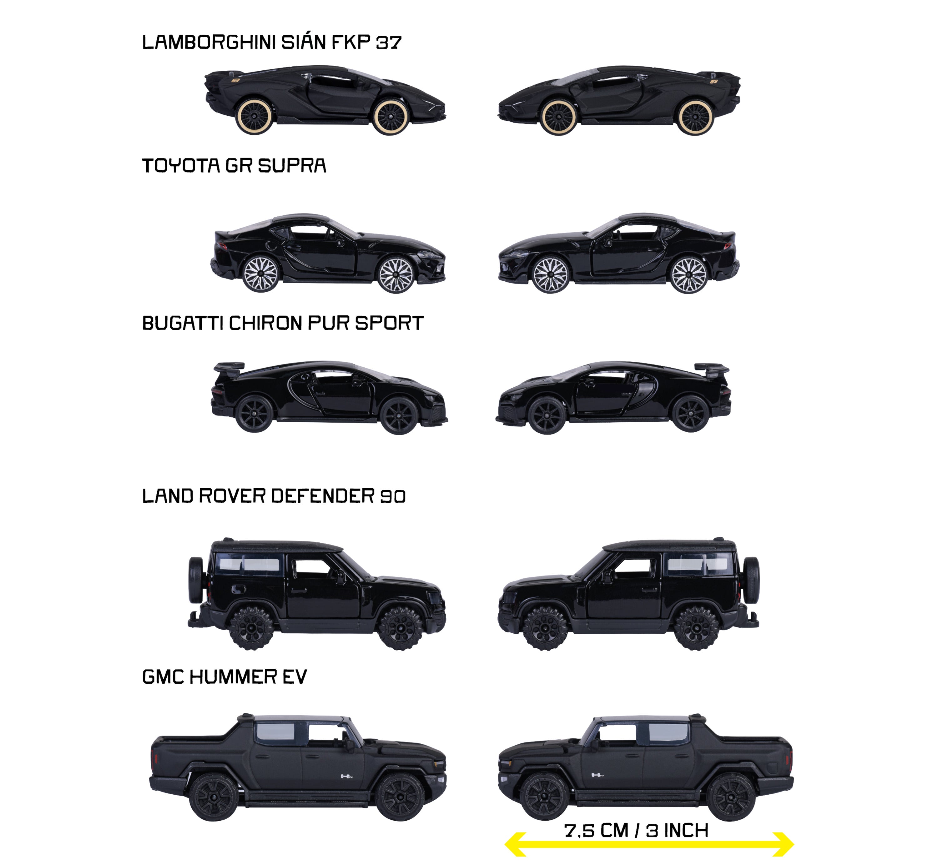 Majorette Black Edition 5 Pieces Giftpack - Scale 1:64