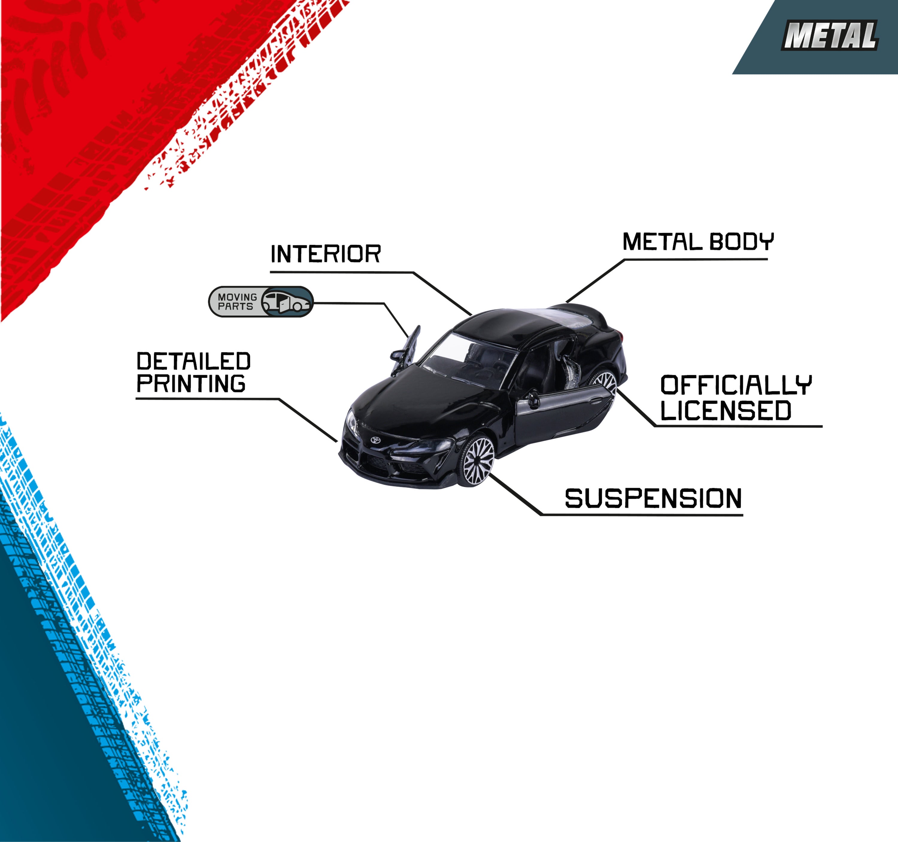 Majorette Black Edition 5 Pieces Giftpack - Scale 1:64