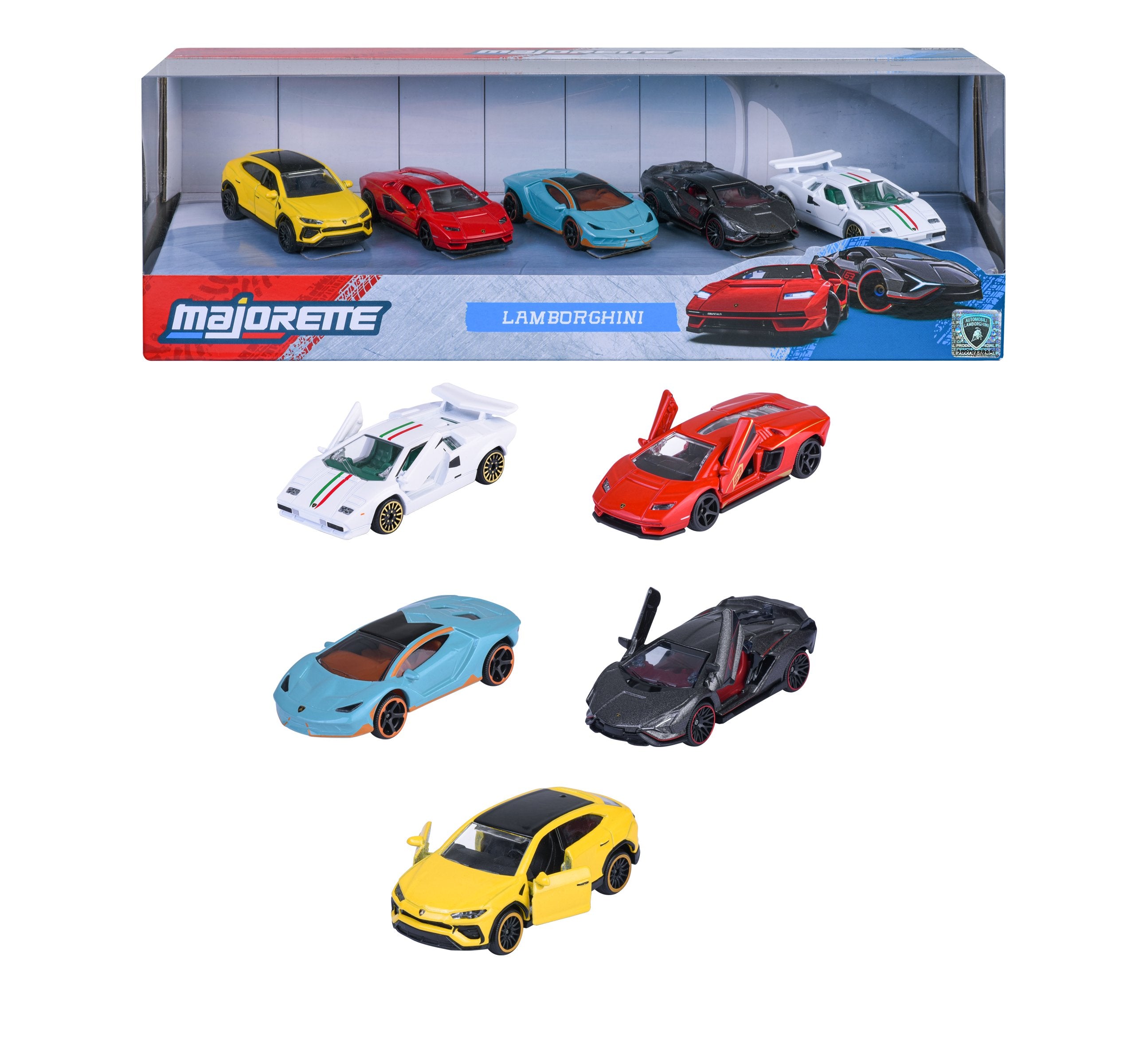 Majorette Lamborghini 5 Pieces Giftpack - Scale 1:64