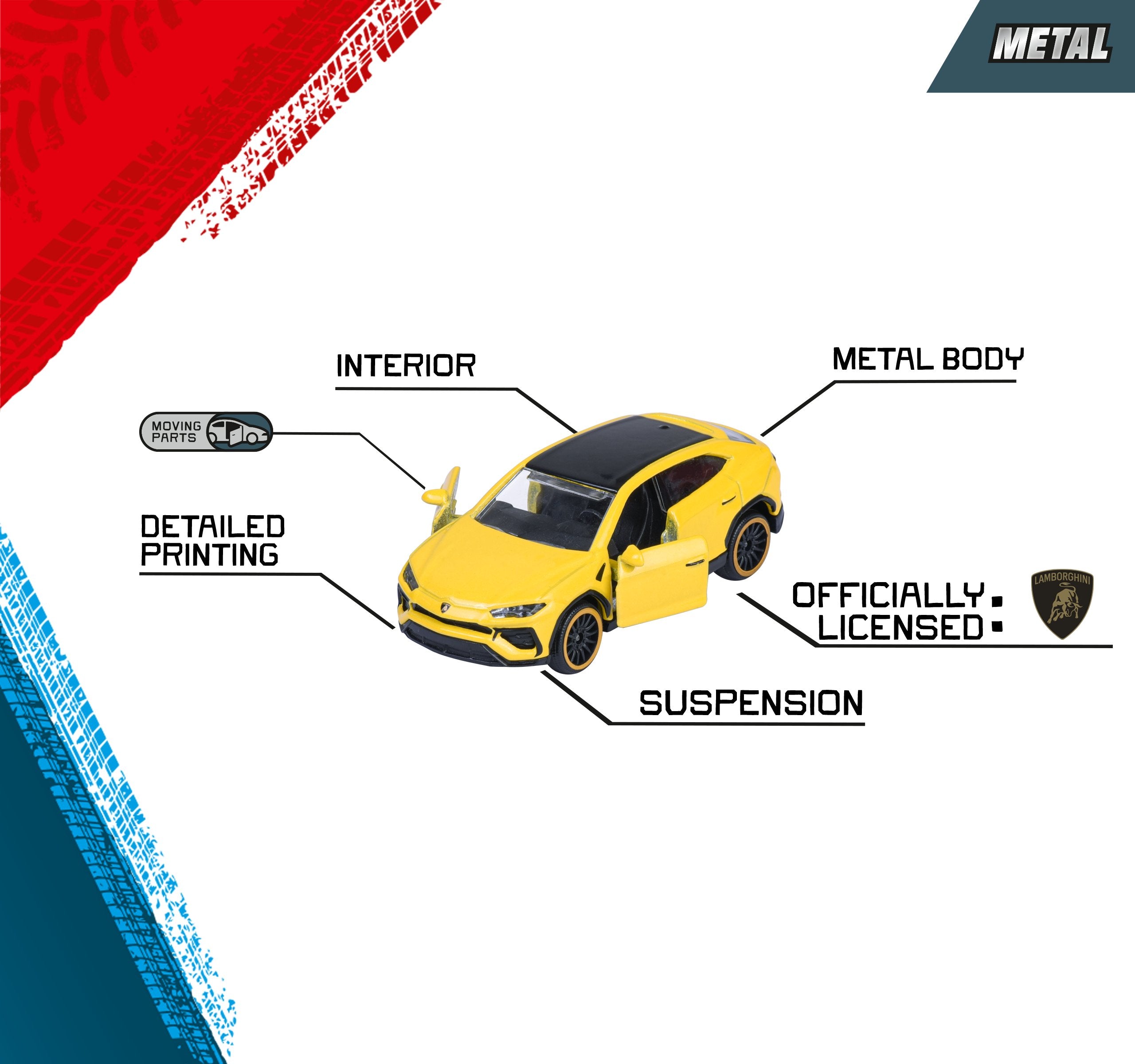 Majorette Lamborghini 5 Pieces Giftpack - Scale 1:64