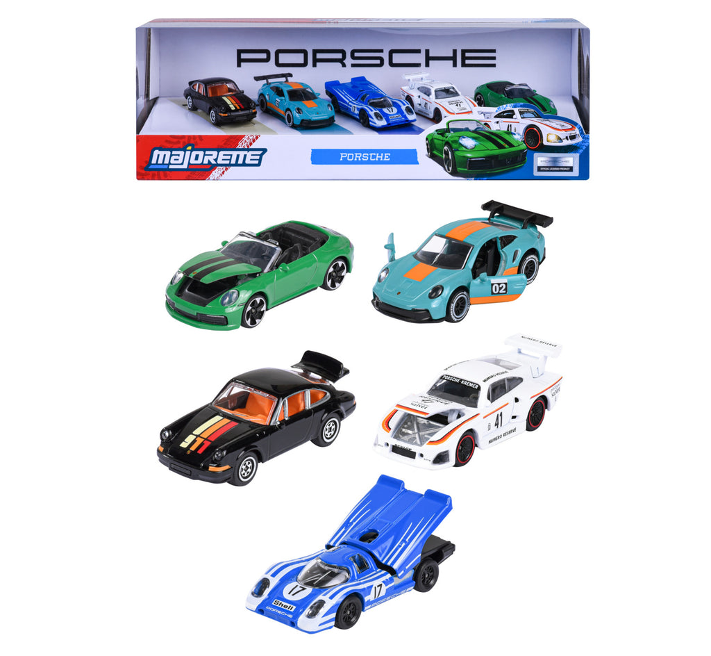 Majorette Porsche 5 Pieces Giftpack - Scale 1:64
