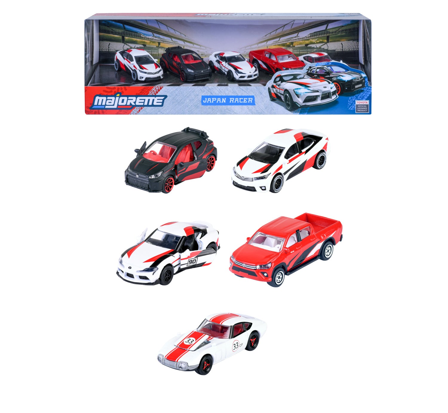 Majorette Toyata/Japan Racing 5 Pieces Giftpack - Scale 1:64