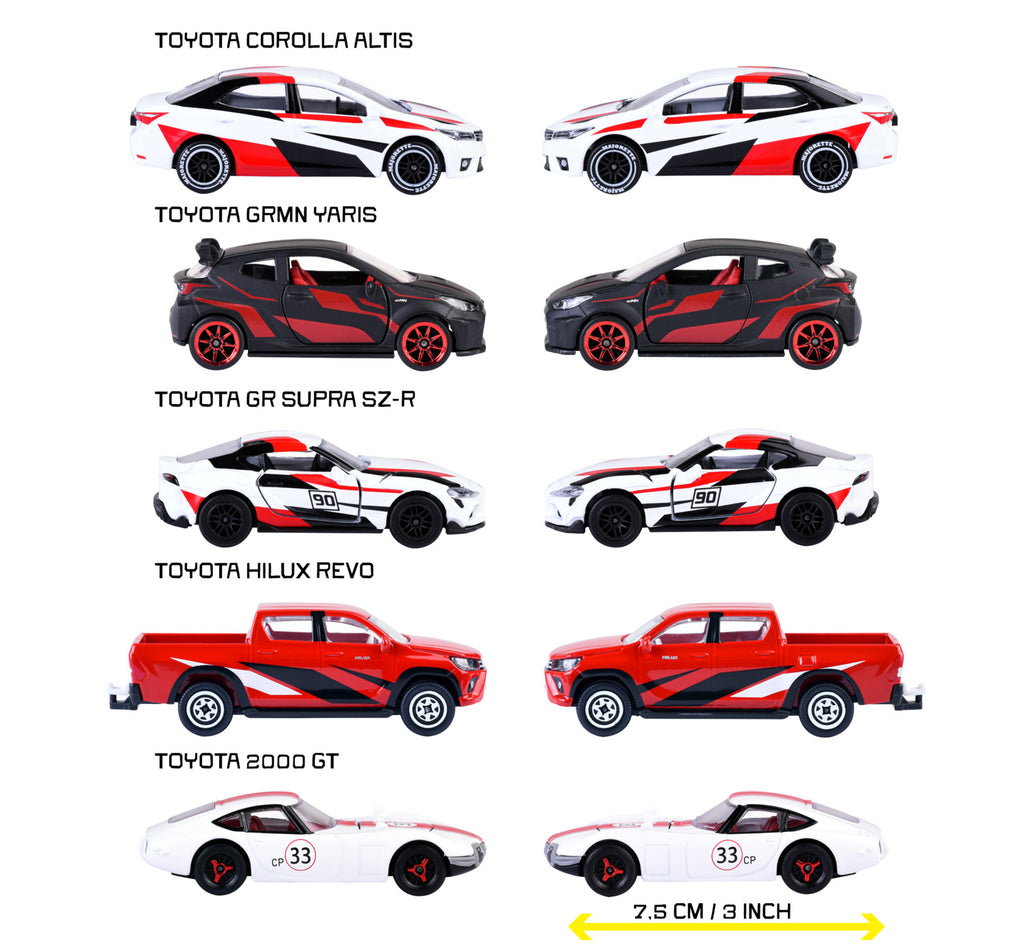 Majorette Toyata/Japan Racing 5 Pieces Giftpack - Scale 1:64