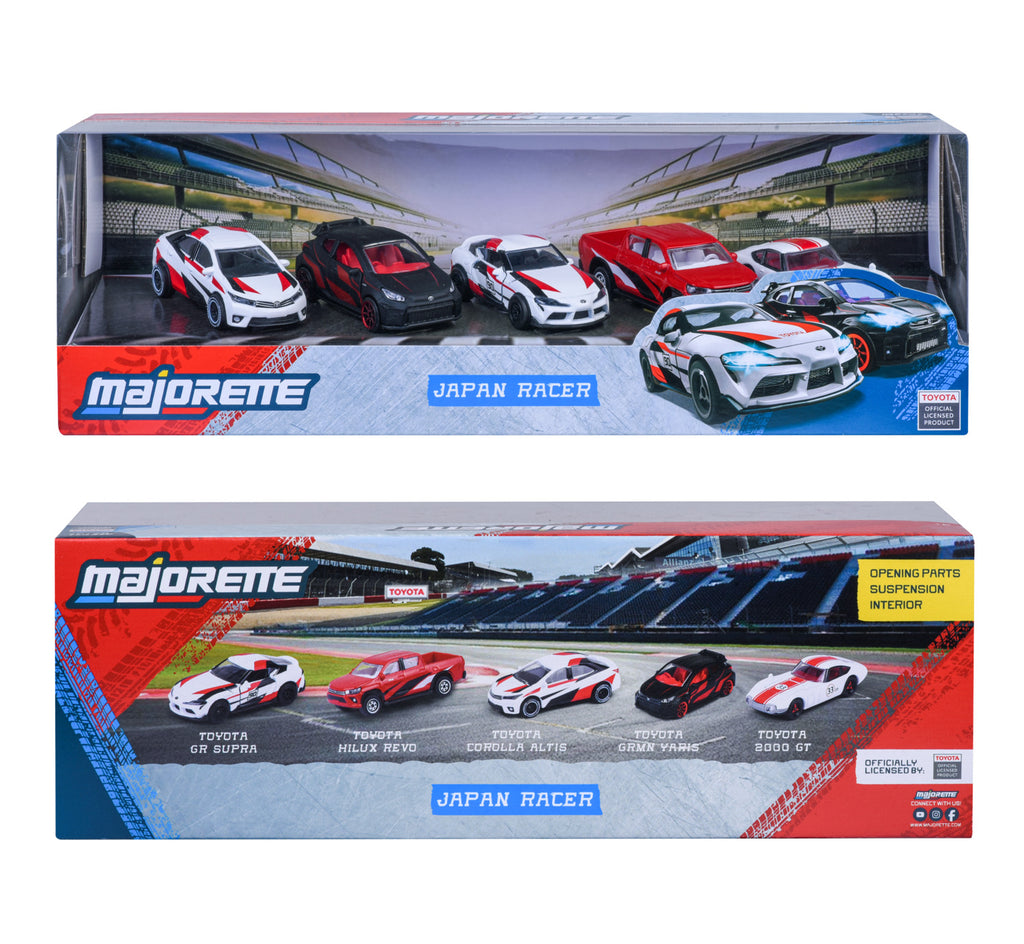 Majorette Toyata/Japan Racing 5 Pieces Giftpack - Scale 1:64