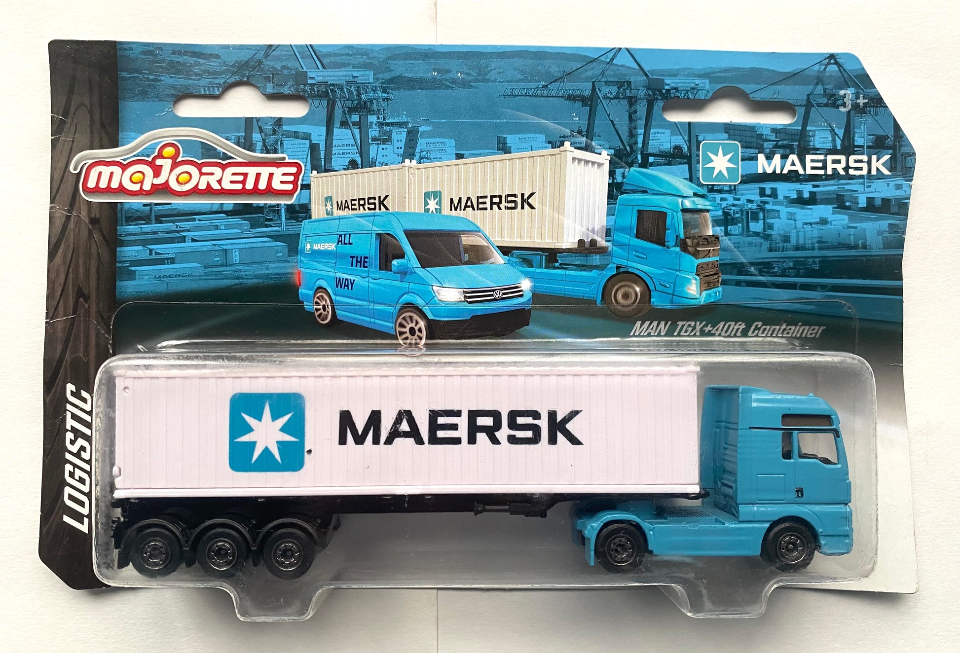 Majorette Logistic Scale 1:64 - MAERSK MAN TGX+40ft Container