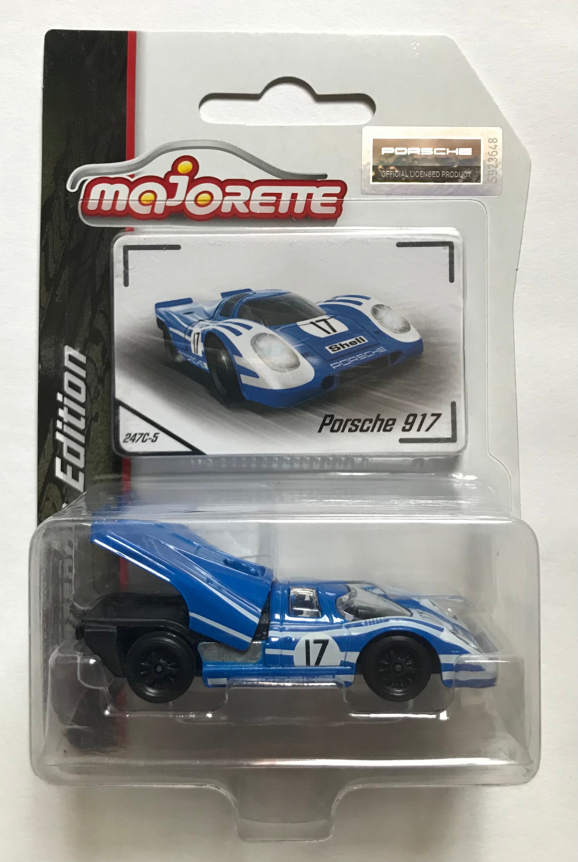 Majorette Porsche Edition Scale 1:64 - Porsche 917 - Blue