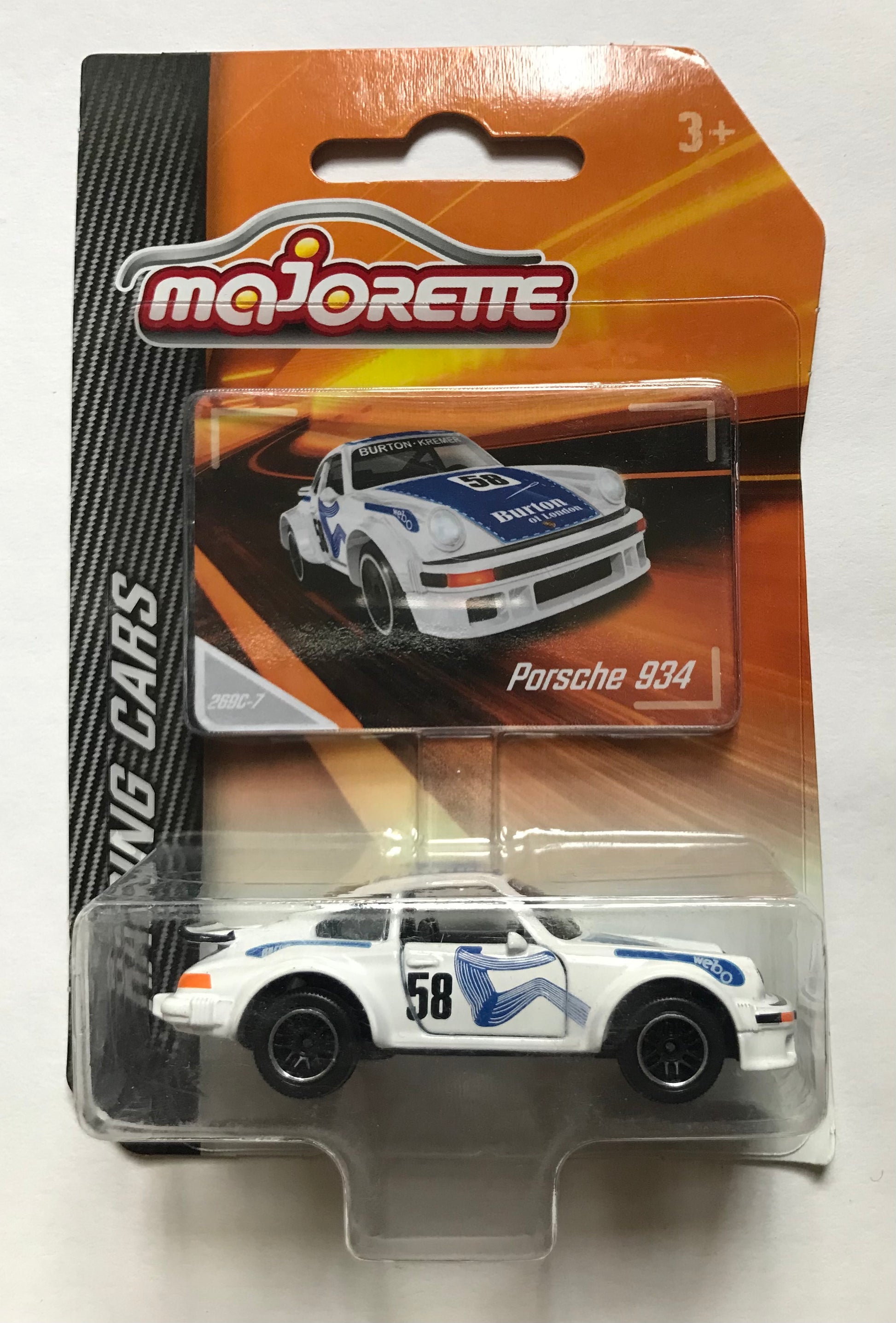 Majorette Racing Scale 1:64 - Porsche 934 - White