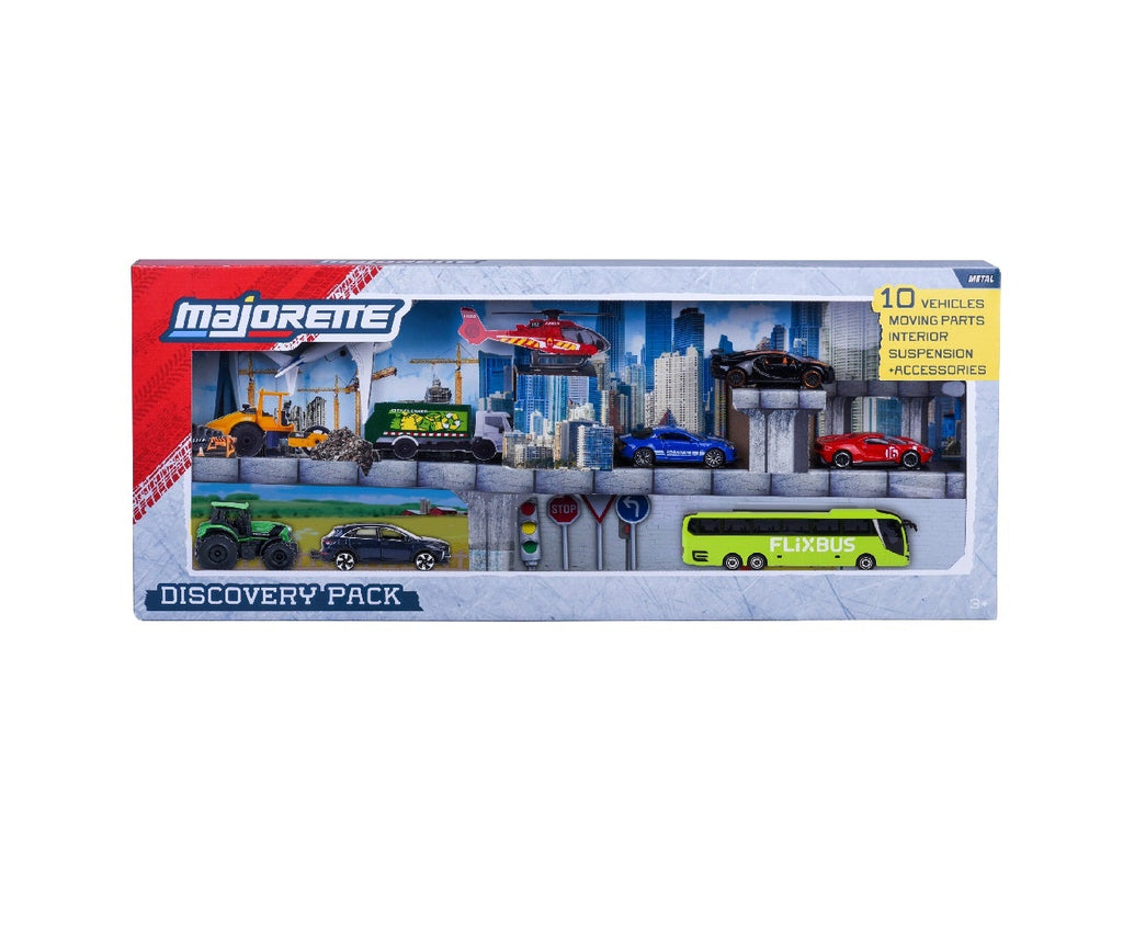 Majorette 10 Pieces Discovery Pack - Scale 1:64