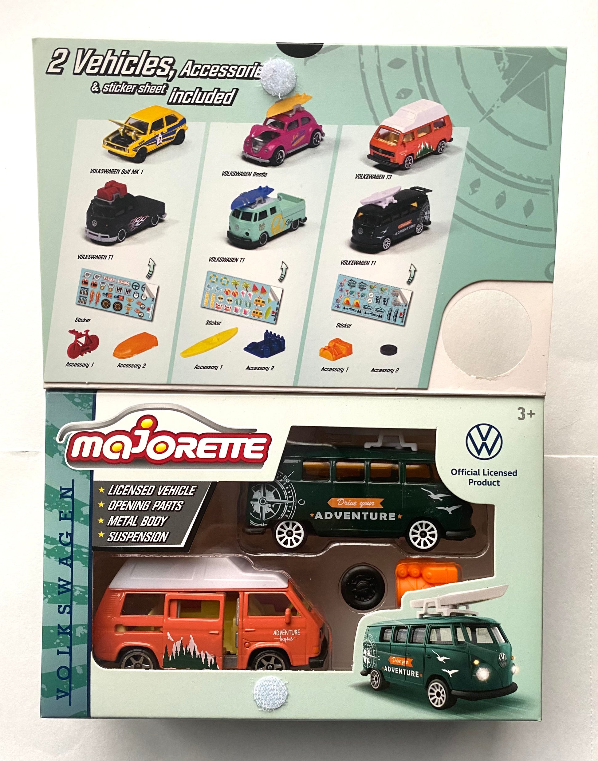 Majorette The Originals Scale 1:64 - VOLKSWAGEN T1 &T3