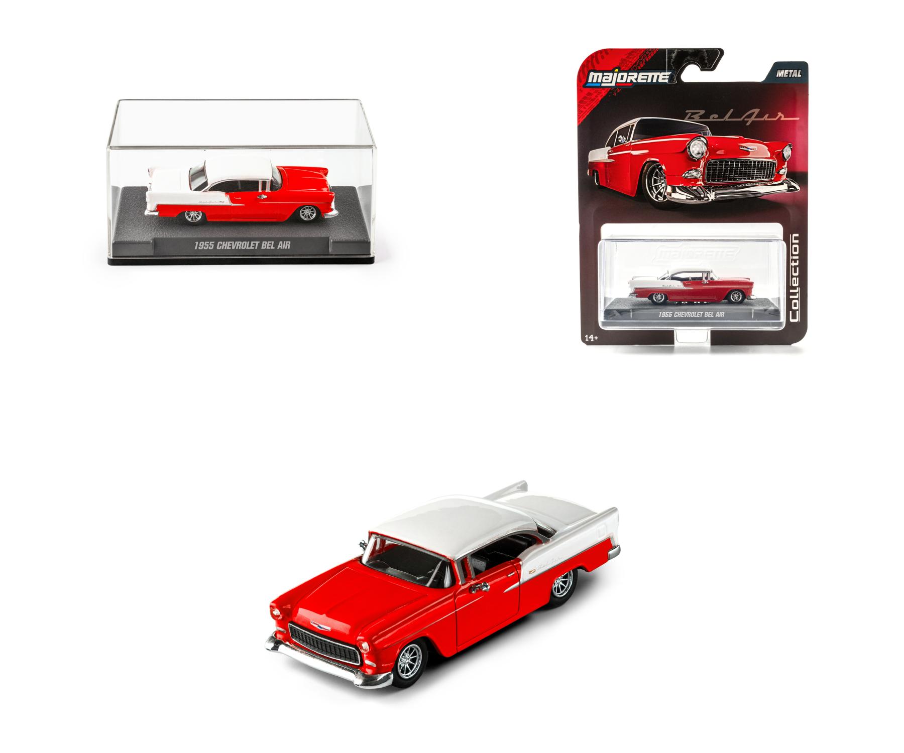 Majorette Wave 3 - Metal Collection Scale 1:64 - 1955 Chevrolet Bel Air - Red