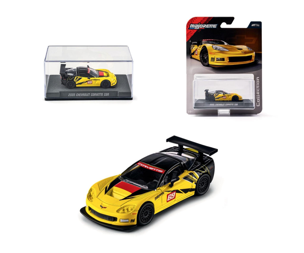 Majorette Diecast Collection Scale 1:64 - 2005 Chevrolet Corvette C6R - Yellow