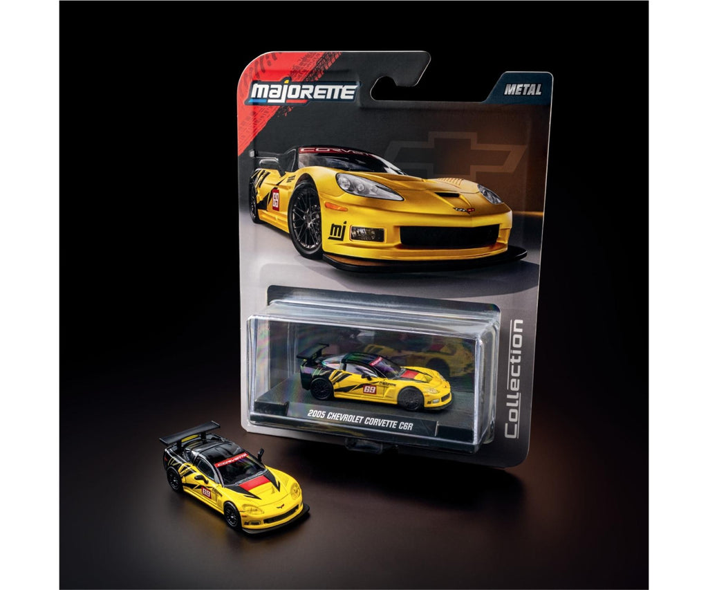 Majorette Diecast Collection Scale 1:64 - 2005 Chevrolet Corvette C6R - Yellow